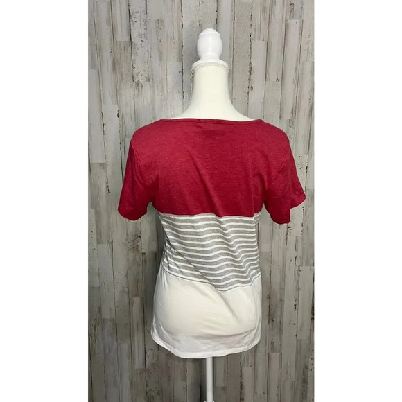 Alabama Crimson Tide Women's Striped Knotted T-Shirt Size Medium Multicolor - Picture 4 of 6